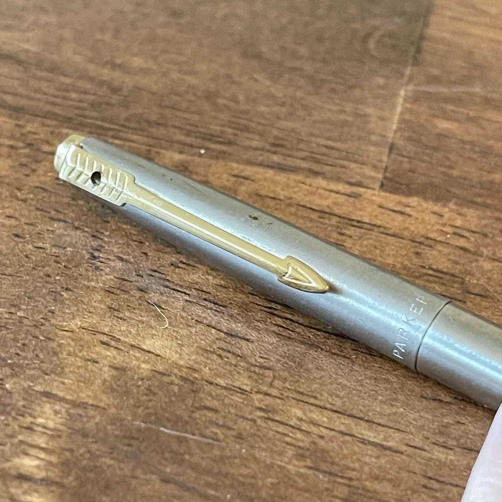 Vintage Parker Flighter Mechanical Pencil‎ 0.9mm - Brushed Stainless Finish